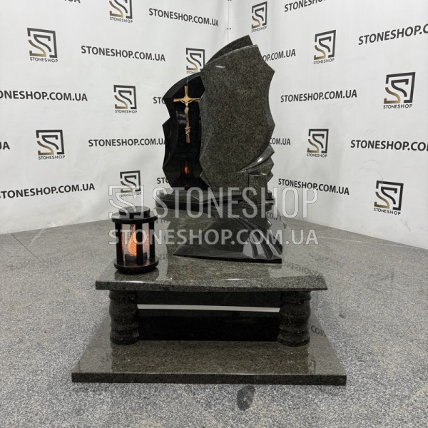 Одинарний пам'ятник з фігурною стелою-крилом — модель ОК-23