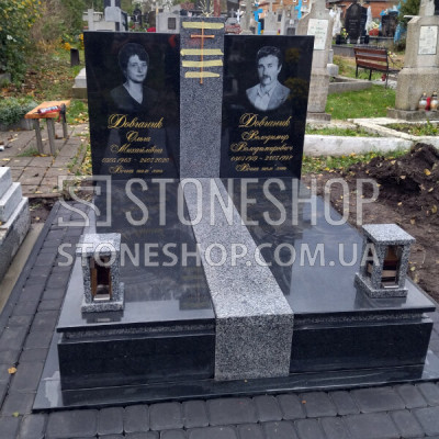 Подвійний пам'ятник із сірою центральною смугою — модель 248