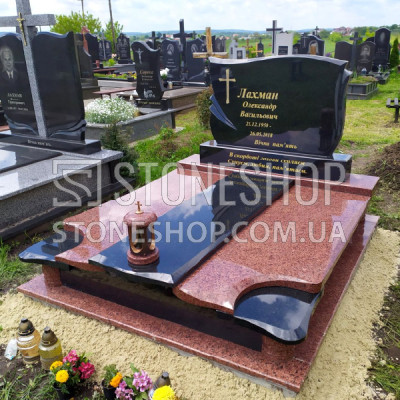 Ексклюзивний подвійний пам'ятник з чорною діагоналлю — модель 160